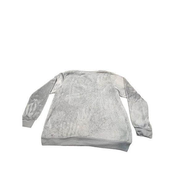 Secret Treasures "Time To Relax" Womens 2X Grey Plush Sweatshirt Sweater - Picture 2 of 10